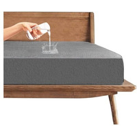 Trance Cotton Feel Terry Ultra Soft Waterproof Mattress Protector | Breathable - Hypoallergenic Mattresses Cover (75X66 Inch | 6.25X5.5 Feet, Grey- Pack Of 1)