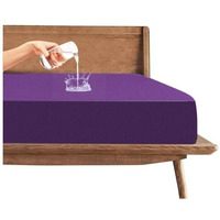 Trance Waterproof Terry Fabric Ultra Soft Mattress Protector | Breathable | Hypoallergenic Bed Cover | Mattresses Cover (72X66 Inch | 6X5.5 Feet_ Plum)