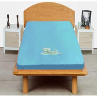 Trance Waterproof Terry Fabric Ultra Soft Single Size Cotton Mattress Protector|Breathable Hypoallergenic Mattress Cover Single Size (72X30 Inch|6X2.5 Feet, Turquoise)
