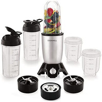 Cookwell Bullet Mixer Grinder (5 Jars, 3 Blades, Silver) - Copper, 600 Watts - 2 Year Warranty