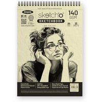 Anupam Sketch-O Sketchbook A4 | 25 Sheets | 140Gsm | Durable Acid Free Drawing Paper | Top Spiral-Bound For Artists & Professionals