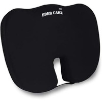 Eder Care Orthopedic Coccyx Seat Cushion For Tailbone, Sciatica, Lower Back Pain Relief-Ergonomic Car Driving Seat Sitting Office/Home Chair & Wheelchair With Removable Cover Black - Polyurethane Foam