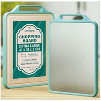 Vrprime Large Steel Chopping Cutting Board For Kitchen | Steel Heavy-Duty Cutting Board For Vegetables, Fruits Cutter, Meats | Eco-Friendly And Anti-Microbial (41 X 31Cm)