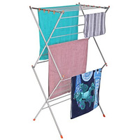 Homwell Heavy Duty Stainless Steel Premium 3 Layer Tier - 16 Rods Cloth Drying Stand Foldable | Cloth Dryer Stand Steel Clothes Stand For Drying | Stand For Clothes | Cloth Stand For Drying Foldable