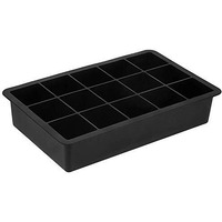 Zollyss 1 Pcs Silicone Ice Cube Trays Molds, 15 Cavities Ice Tray For Whiskey And Cocktail (Black - 15 Cavity)