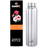 Speedex Stainless Steel Water Bottle 1 Ltr For Kids, Boys, Girls, 1 Litre Bottles For Gym, Sports, Fridge Use, School & Office - 1000Ml, Silver Colour, Set Of 1, Steel Cap