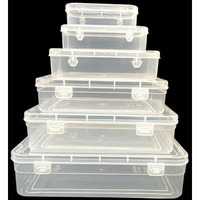 Urbaa Small Storage Boxes Container With Lock Lid,Jewellery Case Organiser(Purepack234567), (Size No. -2,3,4,5,6,7) Set Of 6 Boxes