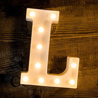 Satyam Kraft 1 Pcs Marquee Alphabet Letter Led Light | Decorative Name Lamp For Home, Bedroom, Wedding, Birthday, Anniversary & Romantic Gift And Night And Wall Lamp (L, Big)