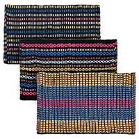 Story@Home Door Mat Set Of 3, Anti-Skid Cotton Blend Kitchen Rugs, 60 X 40 Cm, Multi Color Mix N Match Design, Best Kitchen Accessories Items For Home & Bathroom, Perfect Door Mats For Home Combo