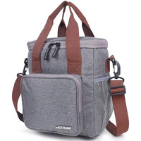 Wooum Shoulder Tiffin Bag Lunch Bag Lunch Holder Meal Container Picnic Lunch Bag With Large Capacity And Water Resistance Fabric - Meal Bag Tiffin Bag - Tgrey