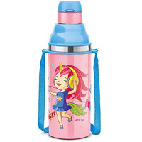 Milton Kool Stunner 400 Kids Plastic Insulated Water Bottle With Straw, 404 Ml, Sipper Bottle, Leak Proof, Bpa Free, Food Grade, School & Picnic Bottle, Pink