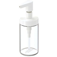 Ikea Little Loved Corner Tackan Soap Dispenser, Glass Soap Dispenser Set For Bathroom, Wash Basin, Liquid Handwasher Dispenser Bottle With Rust-Proof Plastic Pump, Liquid Soap Dispenser Bottle (White)