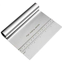Zollyss Bench Scraper Chopper Steel Kitchen Food Scraper Icing Smoother Blade With Scale Cutting Knife