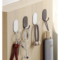 Wolpin Self Adhesive Wall Hooks, Waterproof Nail Free Sticky Stainless Steel No Drilling Hooks Hanging Capacity 5Kg Max Multipurpose Home Storage (Pack Of 5 Pcs)