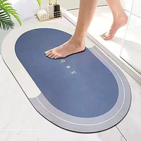 Kintota Rubber Bathroom, Oval Door Mat, Floor, Bath Mat, Carpet | Non Slip Mat For Bathroom Cushion, Super Absorbent Soft Carpet, Quick Dry Dirt Barrier For Home, Office, (40X60Cm), Multicolour