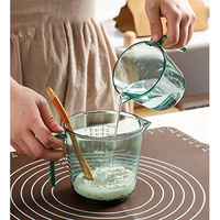 Wolpin 1 Pc (300 Ml) Plastic Measuring Cup Measuring In Ml, Oz & Cups Tools Set For Kitchen Essentials Cooking, Cake Baking Multicolor, Clear Green
