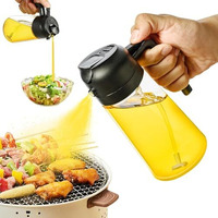 Slyford 500Ml 2 In 1 Olive Oil Sprayer And Oil Dispenser Bottle For Kitchen, Glass Oil Bottle With Premium Nozzle, Oil Sprayer For Air Fryer, Salad,Bbq,Roasting (Multi Color) (Pack Of 1)