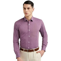 Peter England Men's Solid Regular Fit Shirt (Pesfonub411436_Purple 40)