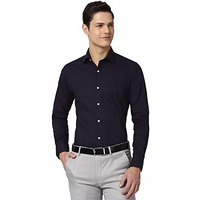 Peter England Men's Solid Slim Fit Shirt (Pesfoslbu68472_Purple 40)