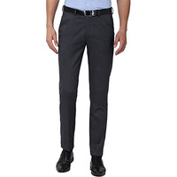 Peter England Men's Slim Casual Pants (Petfoslbe44684_Navy_36)