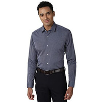 Peter England Men's Solid Regular Shirt (Pesfonubx00807_Mediumgrey 46)