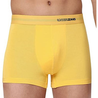 Underjeans By Spykar 90% Micromodal & 10% Spandex Yellow Trunk (Pack Of 1) Regular Fit (Ujnpts044 L)