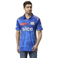 Playr Men's Solid Regular Fit T-Shirt (Prmi23-Mj-Ro45_Blue