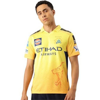 Playr Unisex's Geometric Classic Fit T-Shirt (Prcsk25-Mjhs-7D-Adult Yellow