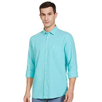Parx Men's Solid Slim Shirt (Xmss08587-N1_Light Green L)