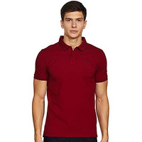 Parx Men's Solid Regular Fit T-Shirt (Xmkb06151-M8_Dark Maroon 39)