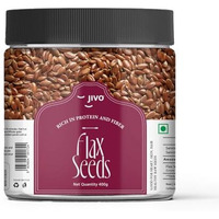 Jivo Organic Flax Seeds | Raw Alsi Seeds For Smoothies, Hair Growth, Baking & More | Rich In Omega-3, Fiber, Protein & Essential Nutrients | 100% Natural, Vegan, Gluten-Free For Optimal Health - 400G