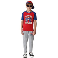 Van Heusen Boys Regular Fit Trackpants - Cotton Jersey Blend - Smart Tech, Easy Stain Release, Anti Stat, Ultra Soft, Moisture Wicking_52402_Grey Melange_11-12 Years