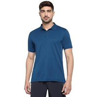 Van Heusen Men's Polyester Regular Fit Polo Shirt (61030_Seaport [Blue]_Xl)