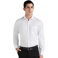 Van Heusen Cotton Men's Solid Regular Fit Shirt (Vhsfbcub429620_White 40)