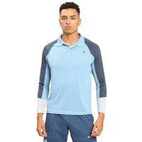 Technosport P669 Mens Collar Ful Slv Regular Fit Scal Blue L