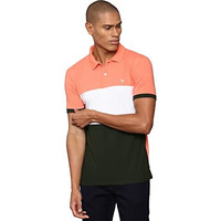 Allen Solly Men's Solid Regular Fit Polo Shirt (Askpcurgfb67703_Peach L)