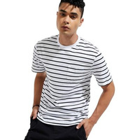 Max Men's Cotton Blend Regular Fit T-Shirt (Cabkhsm2408St_Black_L