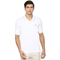 Louis Philippe Men's Solid Regular Fit T-Shirt (Lpkpmrgfj31310_White