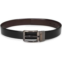 Louis Philippe Mens Leather Belt (Lpblsmrgf00073_Black_L)
