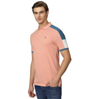 Louis Philippe Men's Cotton Solid Slim Fit T Shirt (Lrkpnslf240115_Pink)