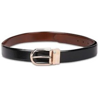 Louis Philippe Men Black Solid 100% Leather Formal Belt