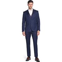 Arrow Men's Polyester Single Breasted Suits (Arafsu5531_Blue