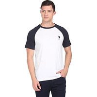U.S. Polo Assn. Mens Cotton Hs Round Neck Regular Fit T-Shirts (Ustshf0061_White_Xxl)