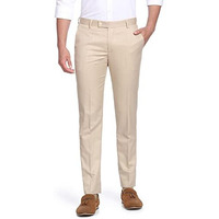 Arrow Men's Mid Rise Tailored Pants (Aradotr2844_Beige, 34
