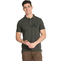 U.S. Polo Assn. Men's Cotton Phulkari Slim Fit T-Shirt (Udoen1Polo112_Olive, Medium