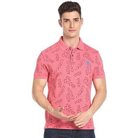 U.S. Polo Assn. Men's Phulkari Slim Fit T-Shirt (Udoen1Polo113_Pink