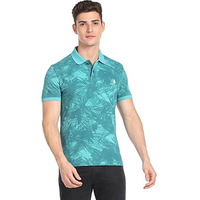 U.S. Polo Assn. Men's Cotton Phulkari Slim Fit T-Shirt (Udoen1Polo120_Turquoise,Green,Large