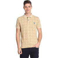 U.S. Polo Assn. Men's Cotton Slim Fit Polo Shirt (Udtshs0383_Beige, Medium