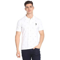 U.S. Polo Assn. Mens Half Sleeve Polo Slim Fit T-Shirts (Ustshf0188_White_Xl)