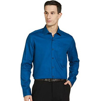 Arrow Men's Solid Full Sleeve Slim Fit Cutaway Collar Cotton Formal Shirt (Arcbosh0007_Medium Blue_42)